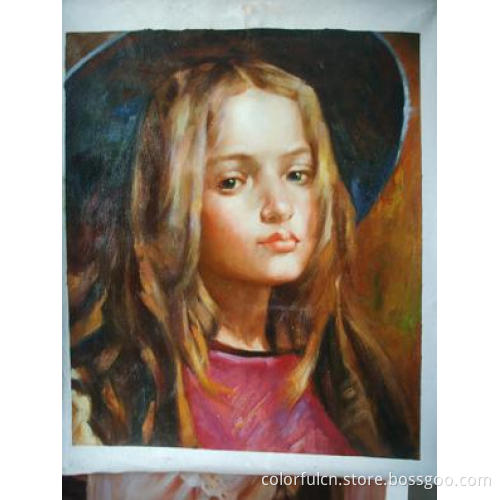 modern art portrait oil painting, canvas oil painting